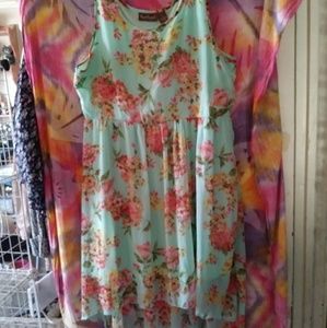 High-Low Floral Summer Dress (2x)